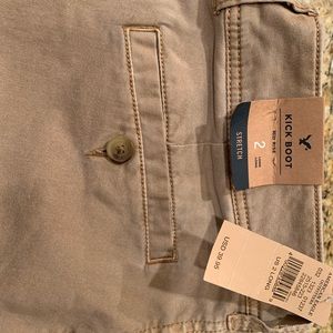 American Eagle AE Kick Boot Khaki Pant Sz 2 Long